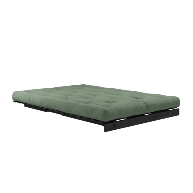 Karup Design Roots 140 (sove) sofa sort nat/olivengrøn - 123402756140