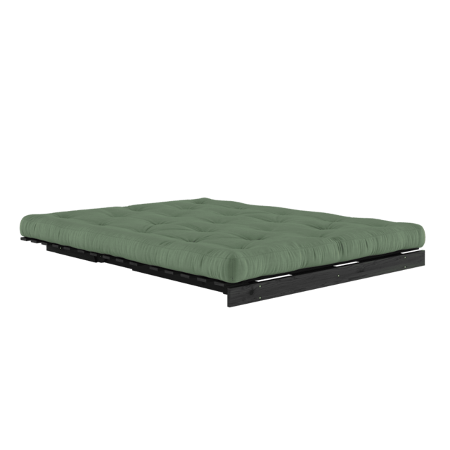 Karup Design Canapé Roots 160 (couchage) noir nuit/vert olive - 123402756160