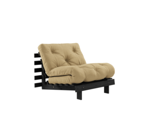 Karup Design Fauteuil Roots 90 (couchage) noir nuit/blé beige Karup Design Fauteuil Roots 90 (couchage) noir nuit/blé beige