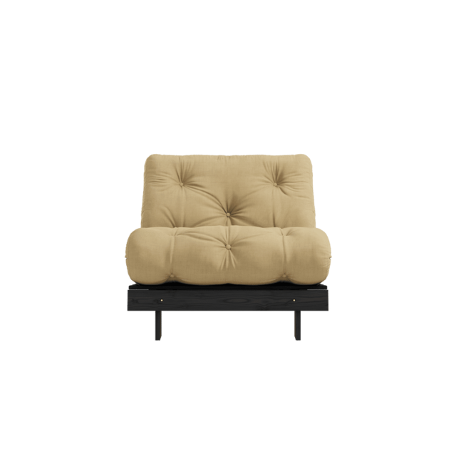 Karup Design Roots 90 sillón (dormir) negro noche/beige trigo - 123402758090