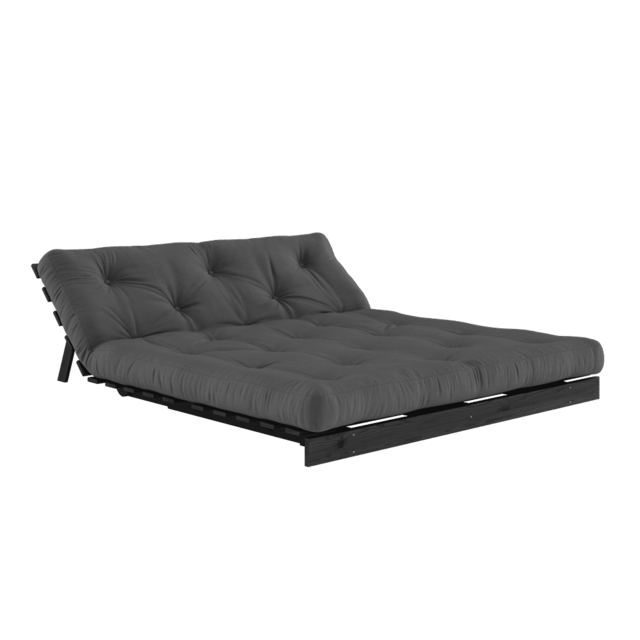 Karup Design Canapé Roots 160 (couchage) noir nuit/gris foncé - 123402734160