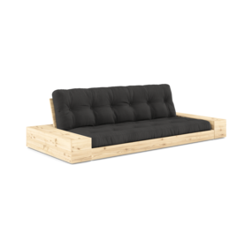 Karup Design Base (couchage) canapé bois naturel/gris foncé avec caissons latéraux Karup Design Base (couchage) canapé bois naturel/gris foncé avec caissons latéraux