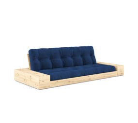 Karup Design Base (couchage) canapé bois naturel/bleu roi avec caissons latéraux Karup Design Base (couchage) canapé bois naturel/bleu roi avec caissons latéraux