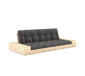 Karup Design Base (couchage) canapé bois naturel/charbon avec caissons latéraux Karup Design Base (couchage) canapé bois naturel/charbon avec caissons latéraux