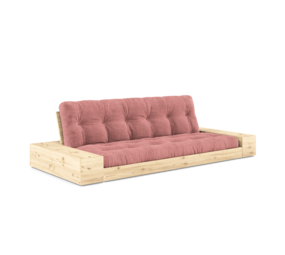 Karup Design Base (couchage) canapé bois naturel/rose sorbet avec caissons latéraux Karup Design Base (couchage) canapé bois naturel/rose sorbet avec caissons latéraux