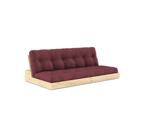 Karup Design Base (couchage) canapé bois naturel/bordeaux Karup Design Base (couchage) canapé bois naturel/bordeaux