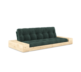 Karup Design Base (couchage) canapé bois naturel/vert luxuriant/algues avec caissons latéraux Karup Design Base (couchage) canapé bois naturel/vert luxuriant/algues avec caissons latéraux