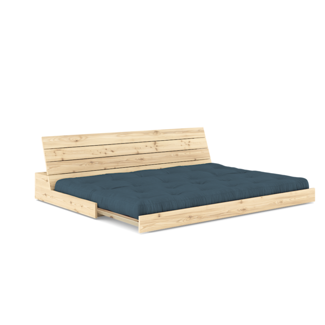 Karup Design Base (sove) sofa naturtræ/benzinblå - 137101757