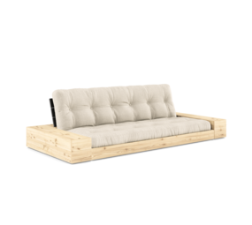 Karup Design Bas (sov)soffa naturträ/svart natt/linne med sidoboxar Karup Design Bas (sov)soffa naturträ/svart natt/linne med sidoboxar