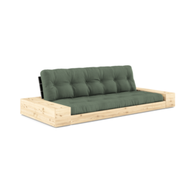 Karup Design Base (couchage) canapé bois naturel/noir nuit/vert olive avec caissons latéraux Karup Design Base (couchage) canapé bois naturel/noir nuit/vert olive avec caissons latéraux
