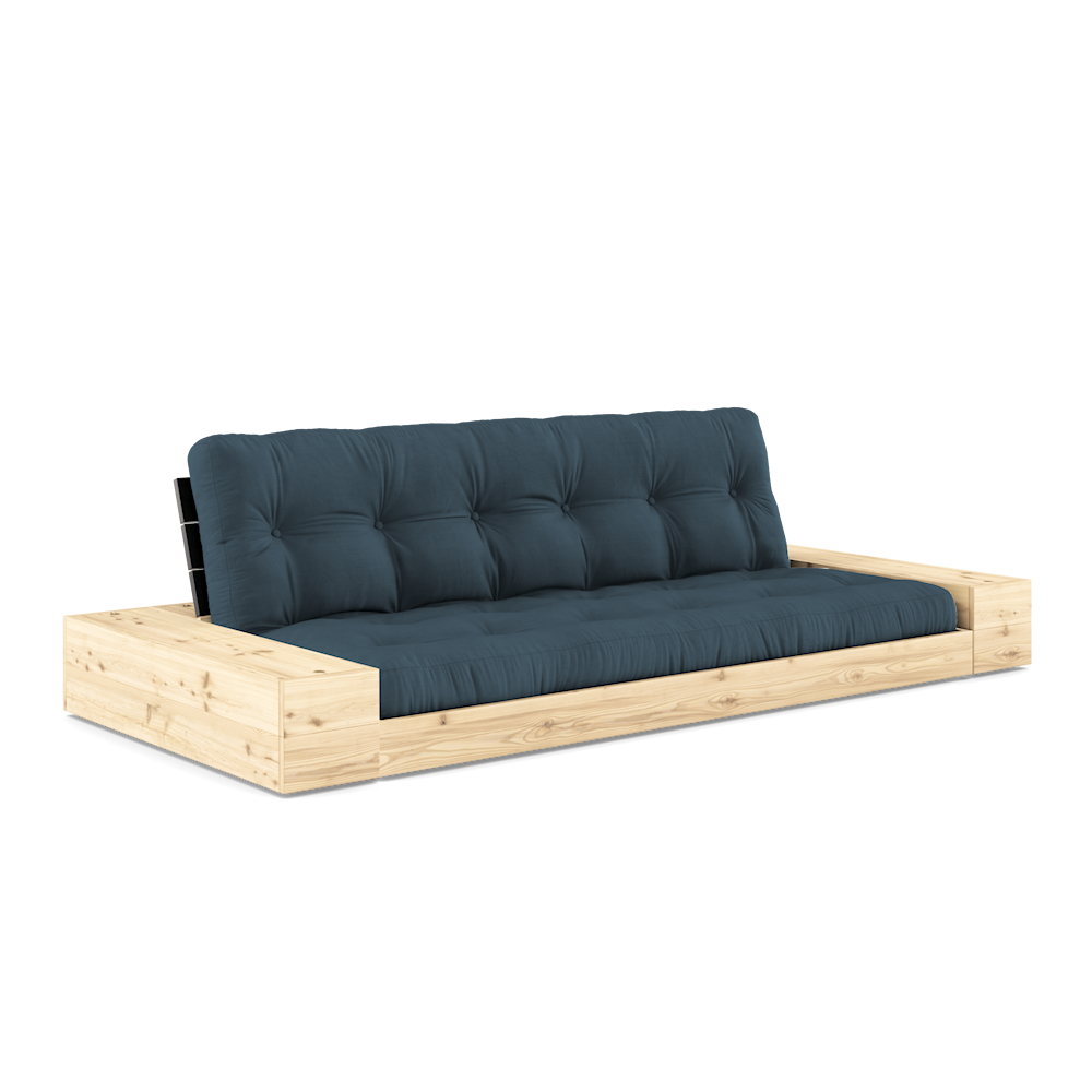 Karup Design Untergestell (Schlafsofa) Naturholz/Nachtschwarz/Petrolblau mit Seitenkästen – 1374027574