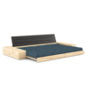 Karup Design Bas (sov) soffa naturträ/svart natt/bensinblå med sidoboxar - 1374027574 Karup Design Bas (sov) soffa naturträ/svart natt/bensinblå med sidoboxar - 1374027574