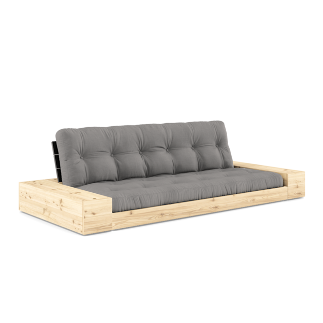 Karup Design Sofá base (dormir) madera natural/negro noche/gris con cajones laterales - 1374027464