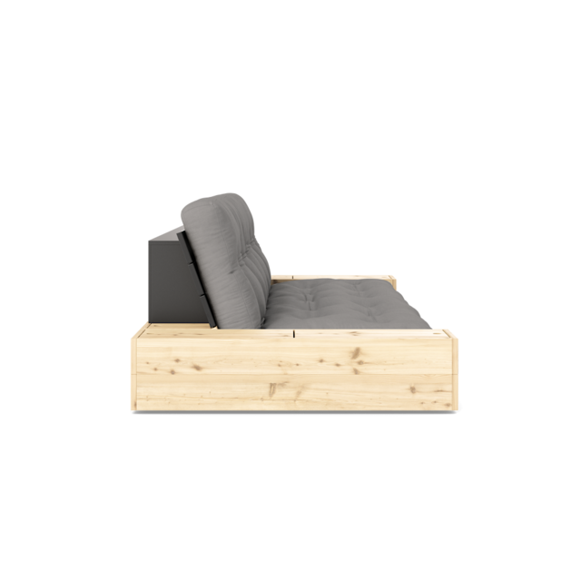 Karup Design Sofá base (dormir) madera natural/negro noche/gris con cajones laterales - 1374027464
