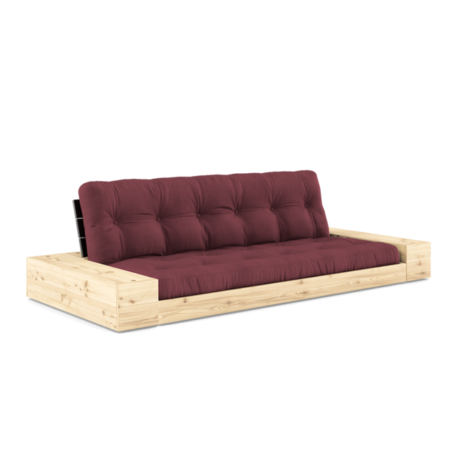 Karup Design Base (sleeping) bench natural wood/black night/bordeaux with side boxes - 1374027104 Karup Design Base (sleeping) bench natural wood/black night/bordeaux with side boxes - 1374027104