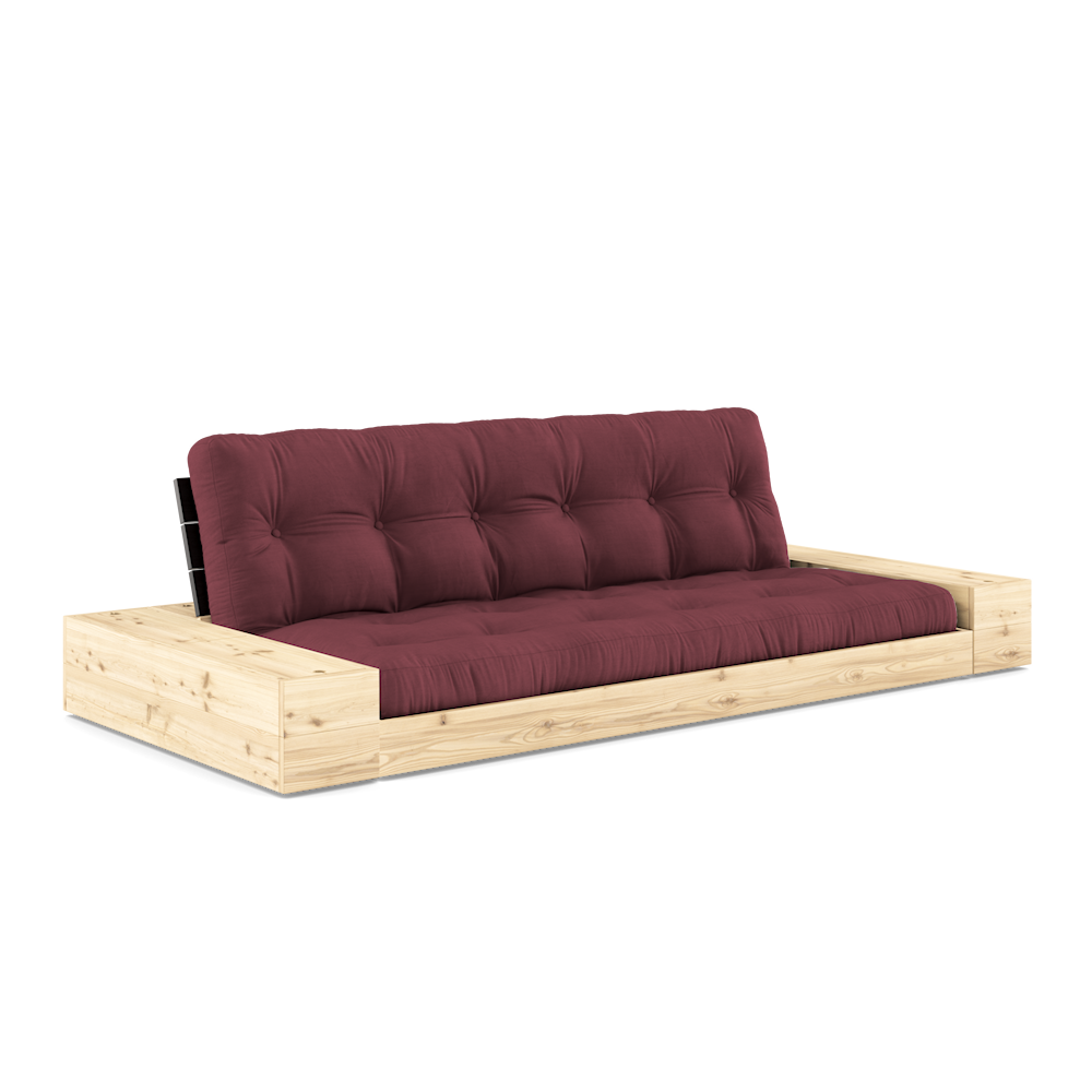 Karup Design Untergestell (Schlafsofa) Naturholz/Nachtschwarz/Burgund mit Seitenkästen – 1374027104