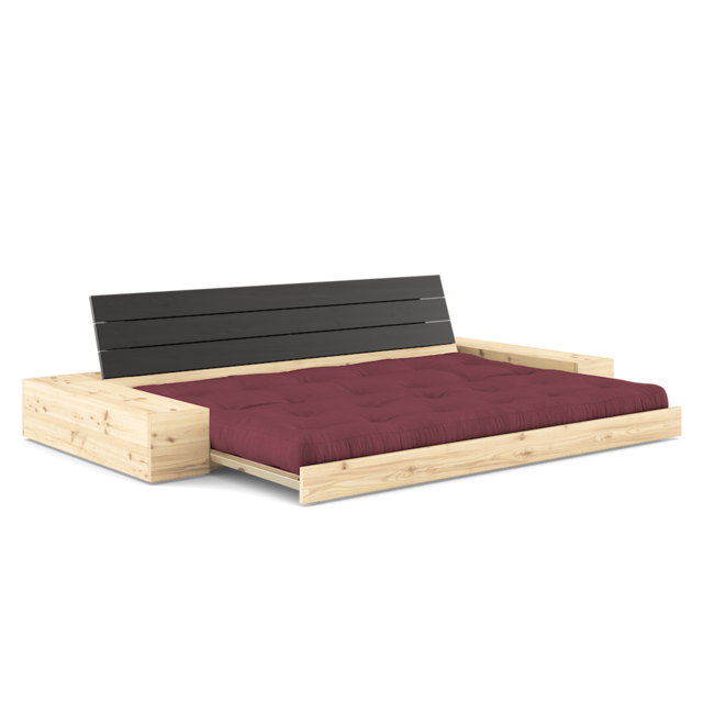 Karup Design Base (sleeping) bench natural wood/black night/bordeaux with side boxes - 1374027104 Karup Design Base (sleeping) bench natural wood/black night/bordeaux with side boxes - 1374027104