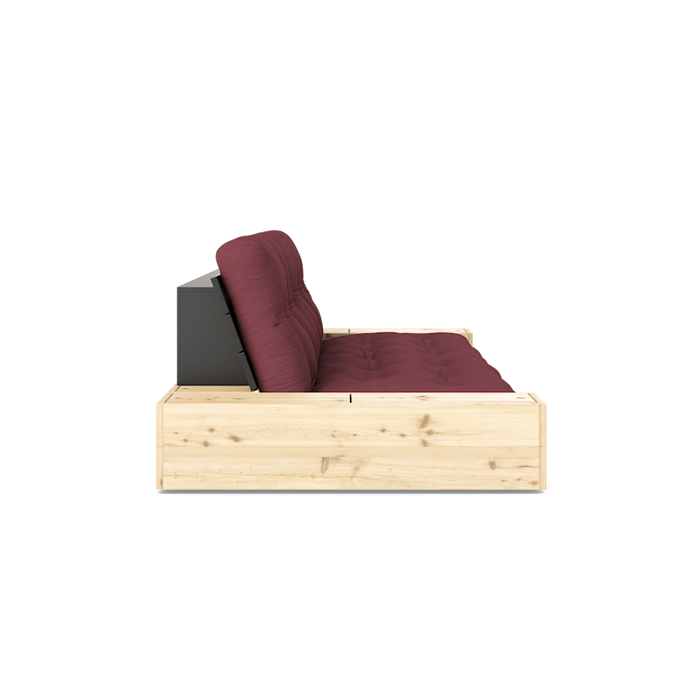 Karup Design Base (sleeping) bench natural wood/black night/bordeaux with side boxes - 1374027104 Karup Design Base (sleeping) bench natural wood/black night/bordeaux with side boxes - 1374027104