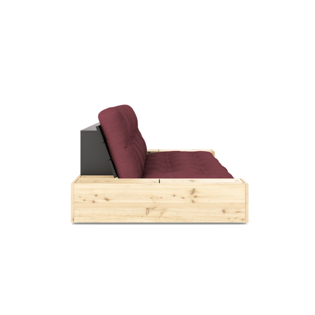 Karup Design Base (sleeping) bench natural wood/black night/bordeaux with side boxes - 1374027104 Karup Design Base (sleeping) bench natural wood/black night/bordeaux with side boxes - 1374027104