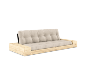 Karup Design Base (couchage) canapé bois naturel/noir nuit/beige avec caissons latéraux Karup Design Base (couchage) canapé bois naturel/noir nuit/beige avec caissons latéraux