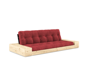 Karup Design Base (couchage) canapé bois naturel/noir nuit/rouge rubis avec caissons latéraux Karup Design Base (couchage) canapé bois naturel/noir nuit/rouge rubis avec caissons latéraux