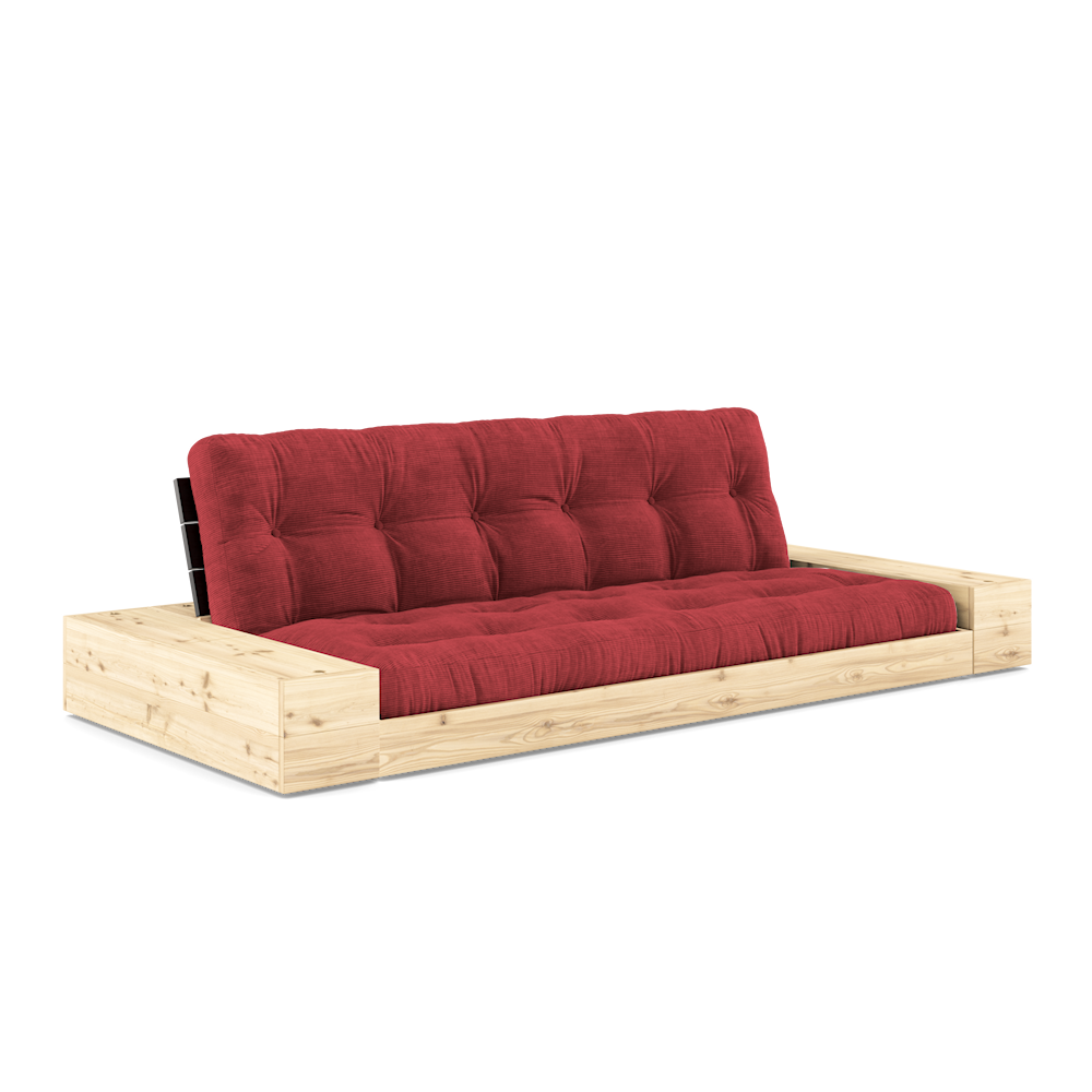 Karup Design Untergestell (Schlafsofa) Naturholz/Nachtschwarz/Rubinrot mit Seitenkästen – 1374025184