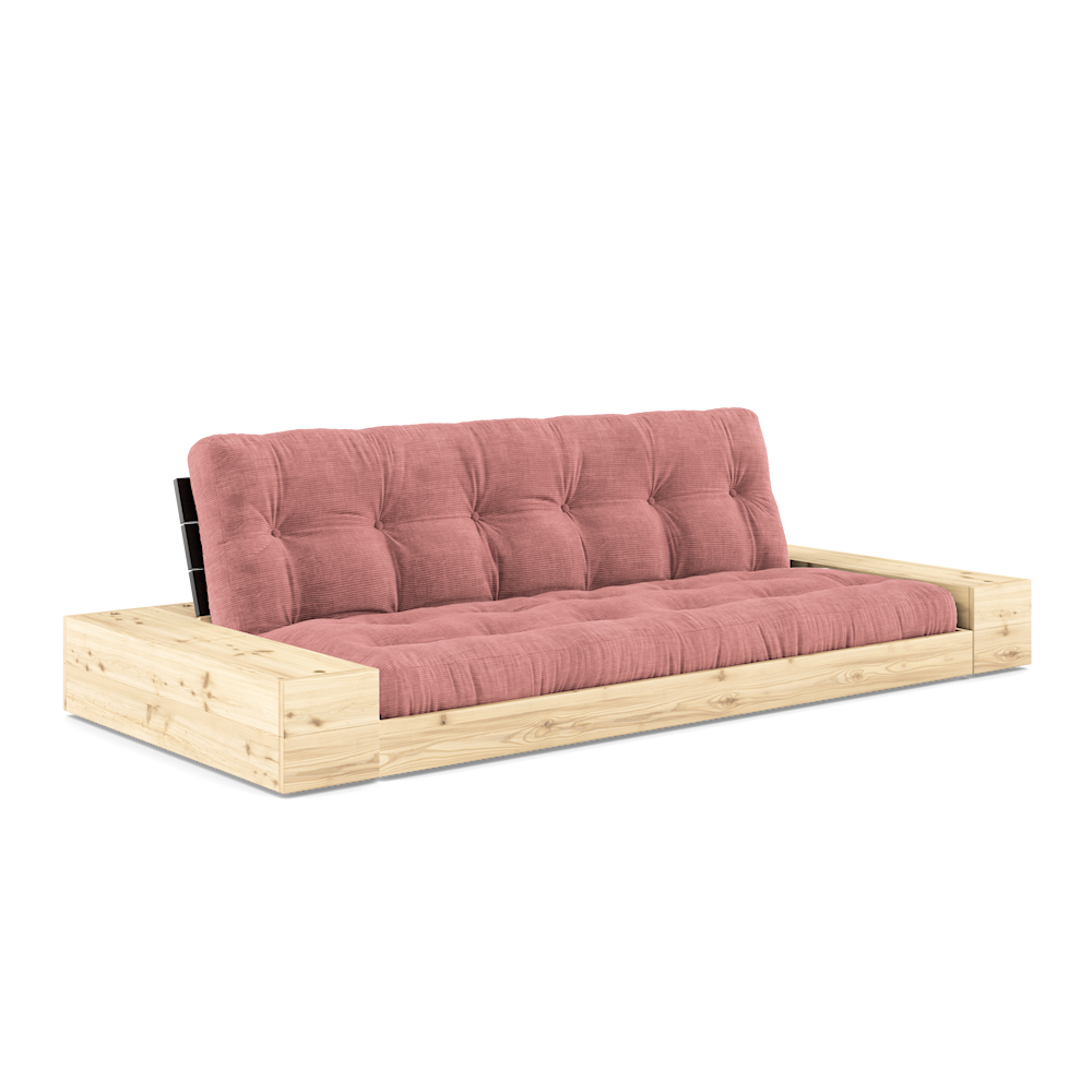 Karup Design Untergestell (Schlafsofa) Naturholz/Nachtschwarz/Sorbetrosa mit Seitenkästen – 1374025164