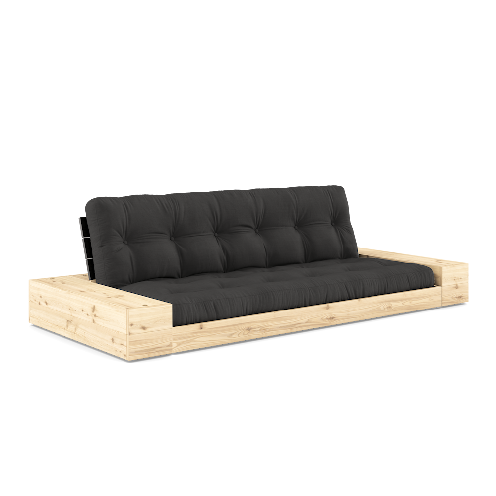 Karup Design Untergestell (Schlafsofa) Naturholz/Nachtschwarz/Dunkelgrau mit Seitenkästen – 1374027344