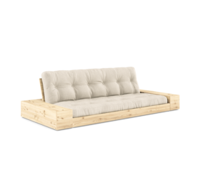Karup Design Base (couchage) canapé bois naturel/lin avec caissons latéraux Karup Design Base (couchage) canapé bois naturel/lin avec caissons latéraux