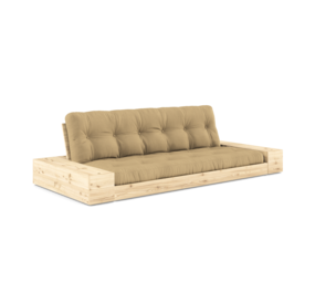 Karup Design Base (couchage) canapé bois naturel/blé beige avec caissons latéraux Karup Design Base (couchage) canapé bois naturel/blé beige avec caissons latéraux
