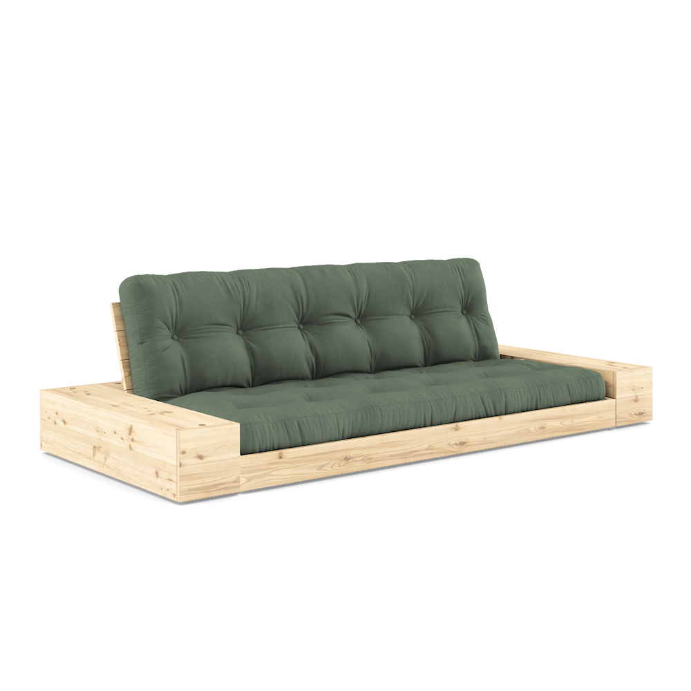 Karup Design Untergestell (Schlafsofa) Naturholz/Olivgrün mit Seitenkästen – 1371017564