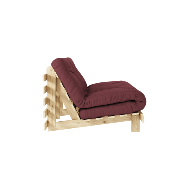 Karup Design Sofa Roots 140 (Schlafsofa) roh/burgunderrot – 123100710140