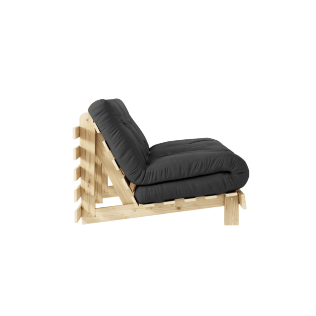 Karup Design Roots 140 (sleeping) couch raw/dark gray - 123100734140