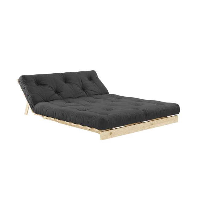 Karup Design Roots 140 (sleeping) couch raw/dark gray - 123100734140