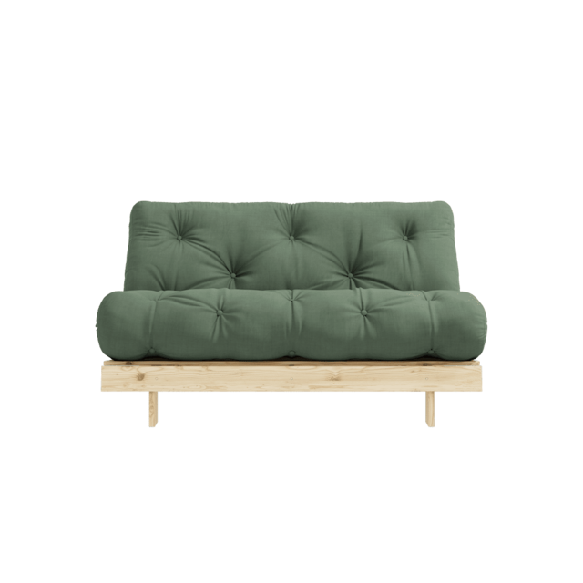 Karup Design Canapé Roots 140 (couchage) écru/vert olive - 123100756140