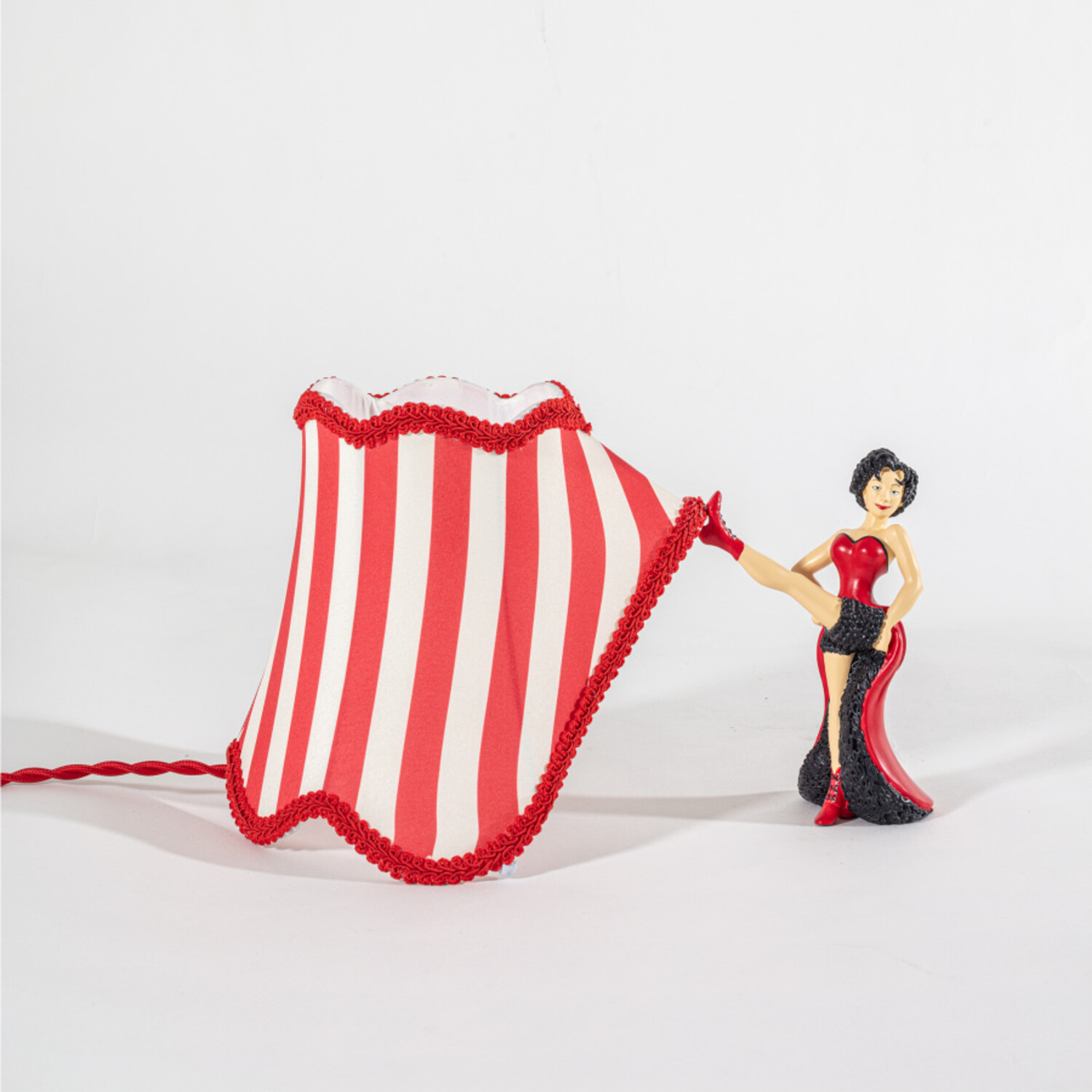 Lampe de table Circus Abatjour - Lucy Seletti - Rouge - Tissu | Made In
