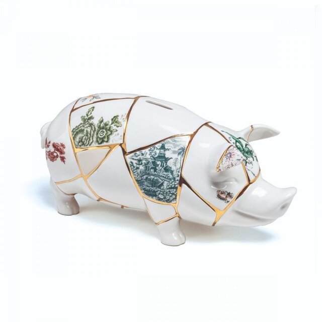 Seletti Kintsugi Piggy money box - 09942 Seletti Kintsugi Piggy money box - 09942