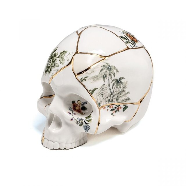 Seletti Kintsugi Skull decoration object - 09943