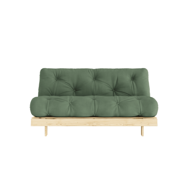 Karup Design Canapé Roots 160 (couchage) écru/vert olive - 123100756160