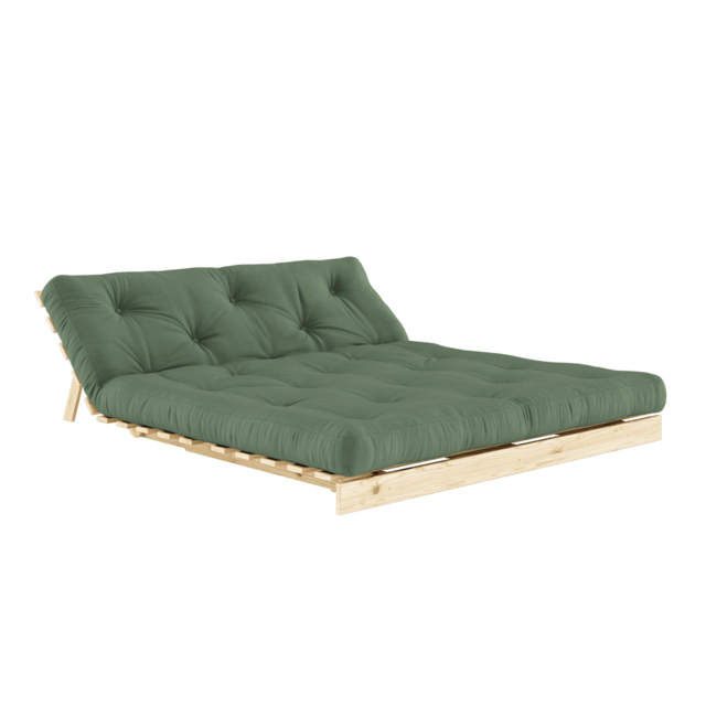 Karup Design Canapé Roots 160 (couchage) écru/vert olive - 123100756160