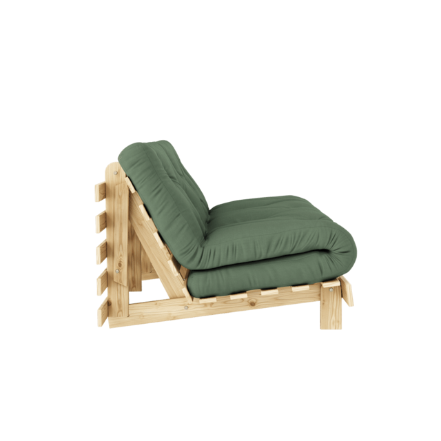 Karup Design Canapé Roots 160 (couchage) écru/vert olive - 123100756160