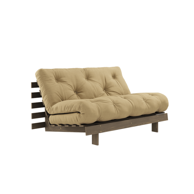 Karup Design Roots 140 (sleeping) sofa carob brown/wheat beige - 123106758140