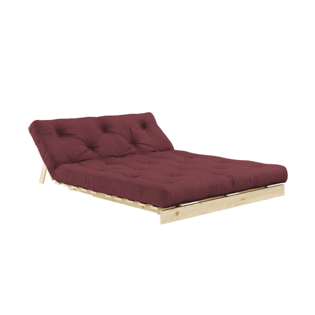 Karup Design Canapé Roots 140 (couchage) écru/bordeaux - 123100710140