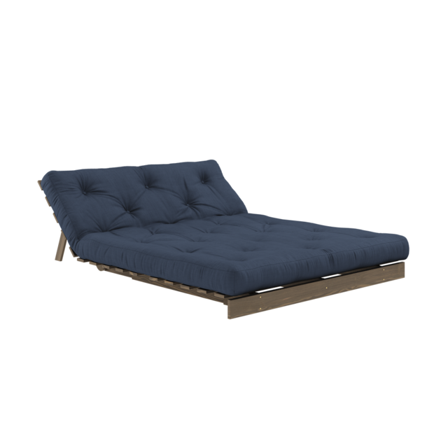 Karup Design Roots 140 (sleeping) sofa carob brown/navy - 123106737140