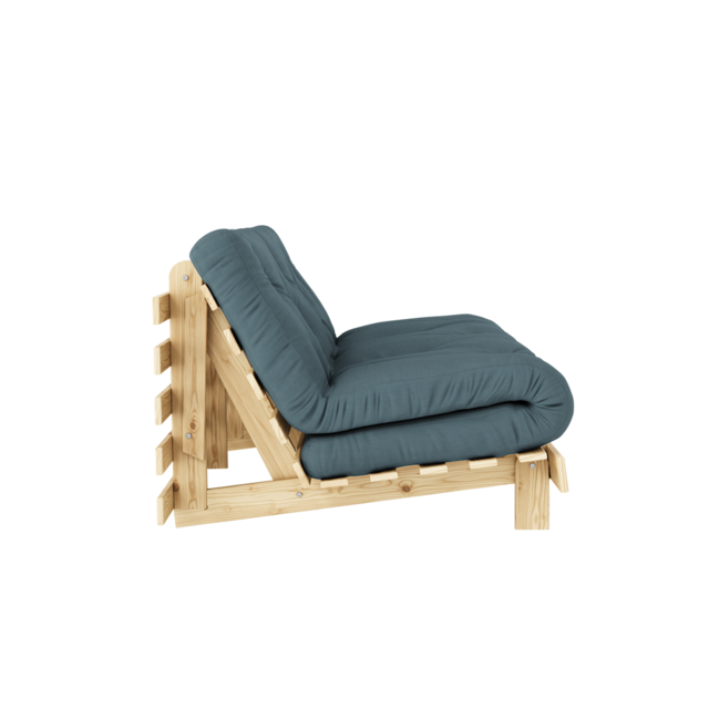 Karup Design Sofá Roots 160 (dormir) crudo/azul petróleo - 123100757160