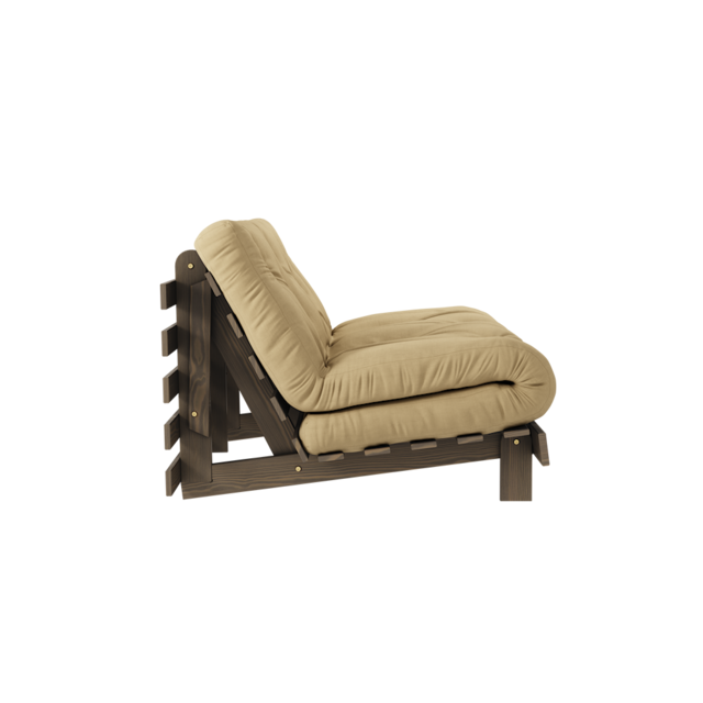 Karup Design Roots 140 (sleeping) sofa carob brown/wheat beige - 123106758140