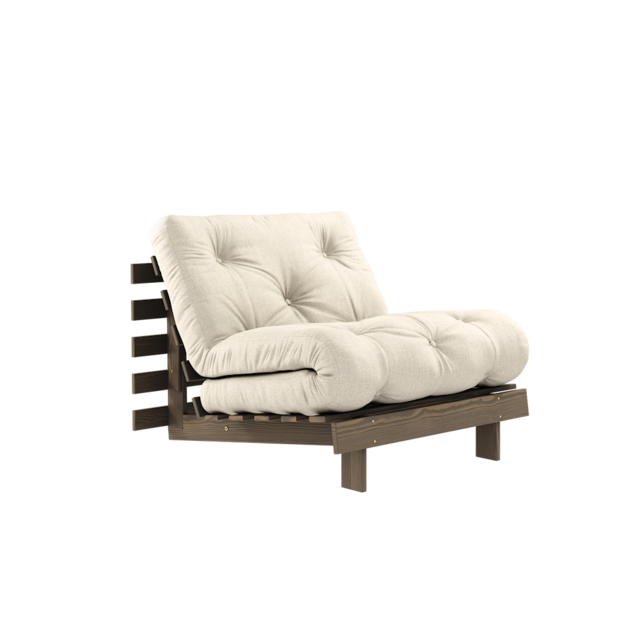 Karup Design Poltroncina Roots 90 (letto) marrone carruba/lino - 123106914090