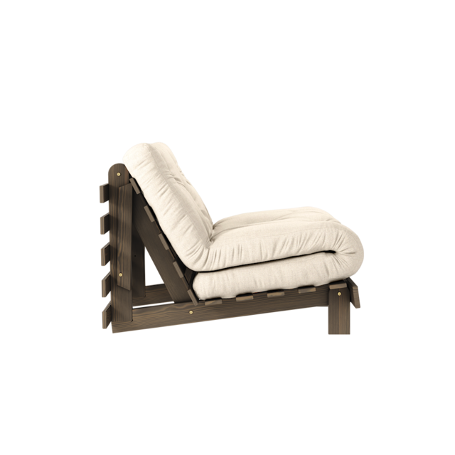 Karup Design Poltroncina Roots 90 (letto) marrone carruba/lino - 123106914090
