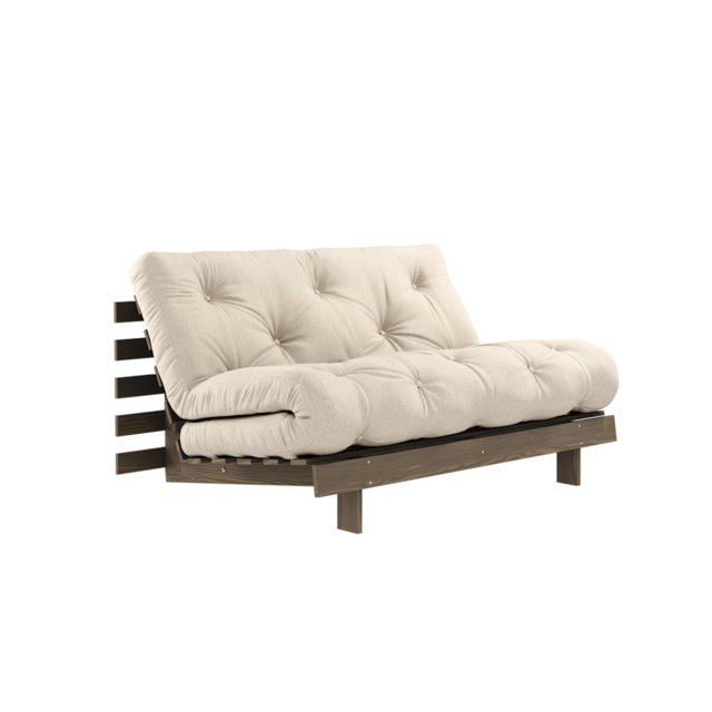 Karup Design Roots 140 (sove) sofa johannesbrød brun/hør - 123106914140