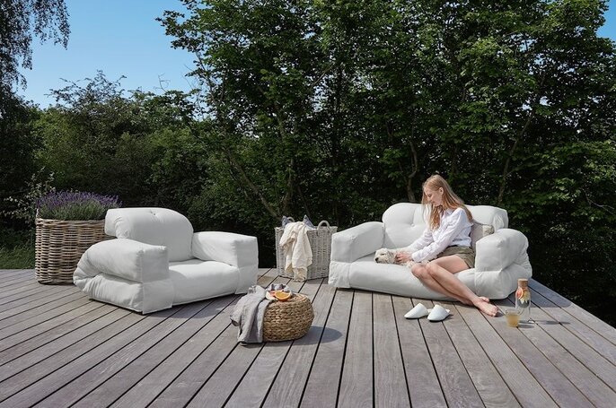 Karup Design Hippo OUT lenestol hvit - 810401401090
